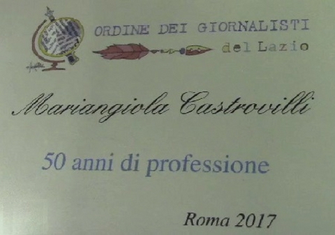 Mariangiola Castrovilli 50 anni di professione 2017