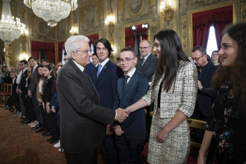 Il Presidente Mattarella e Chiara Bordi