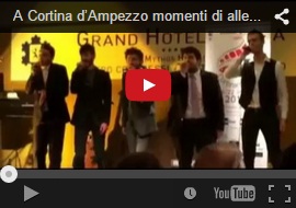 A Cortina d'Ampezzo momenti di allegria con gli "Spritz for five", la loro Musica, la loro Storia