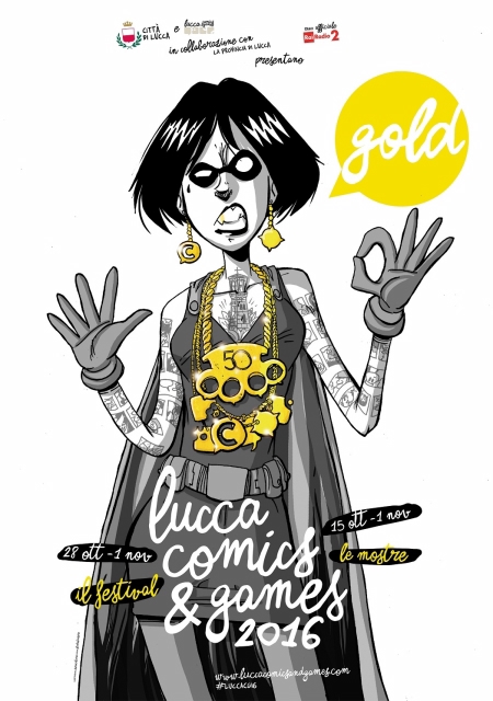 Poster Lucca Comics Games Gold