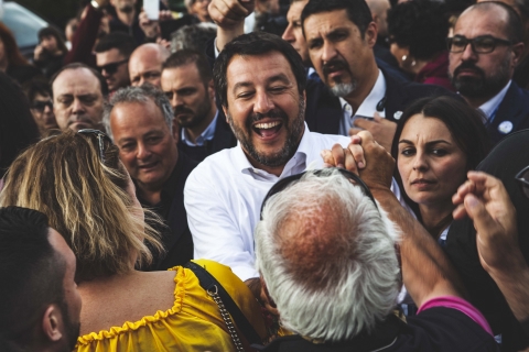 Salvini a Tarquinia Lido per l'inaugurazione della Mostra Mercato delle Macchine Agricole