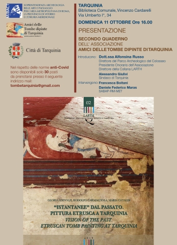 Locandina Presentazione Quaderno 2 Associazione Amici delle Tombe Dipinte di Tarquinia