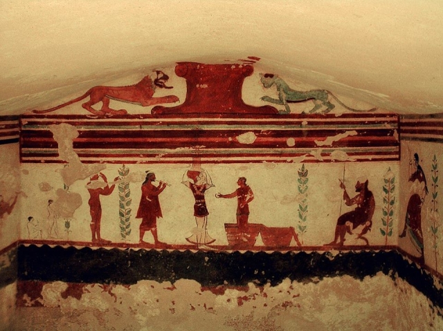 Tomba dei Giocolieri Necropoli dei Monterozzi Tarquinia Foto di Sailko su Wikimedia Commons CC BY 3.0