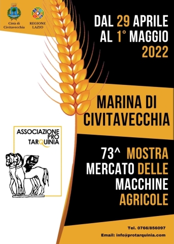 Mostra Mercato Macchine Agricole Il Manifesto del Comune di Civitavecchia